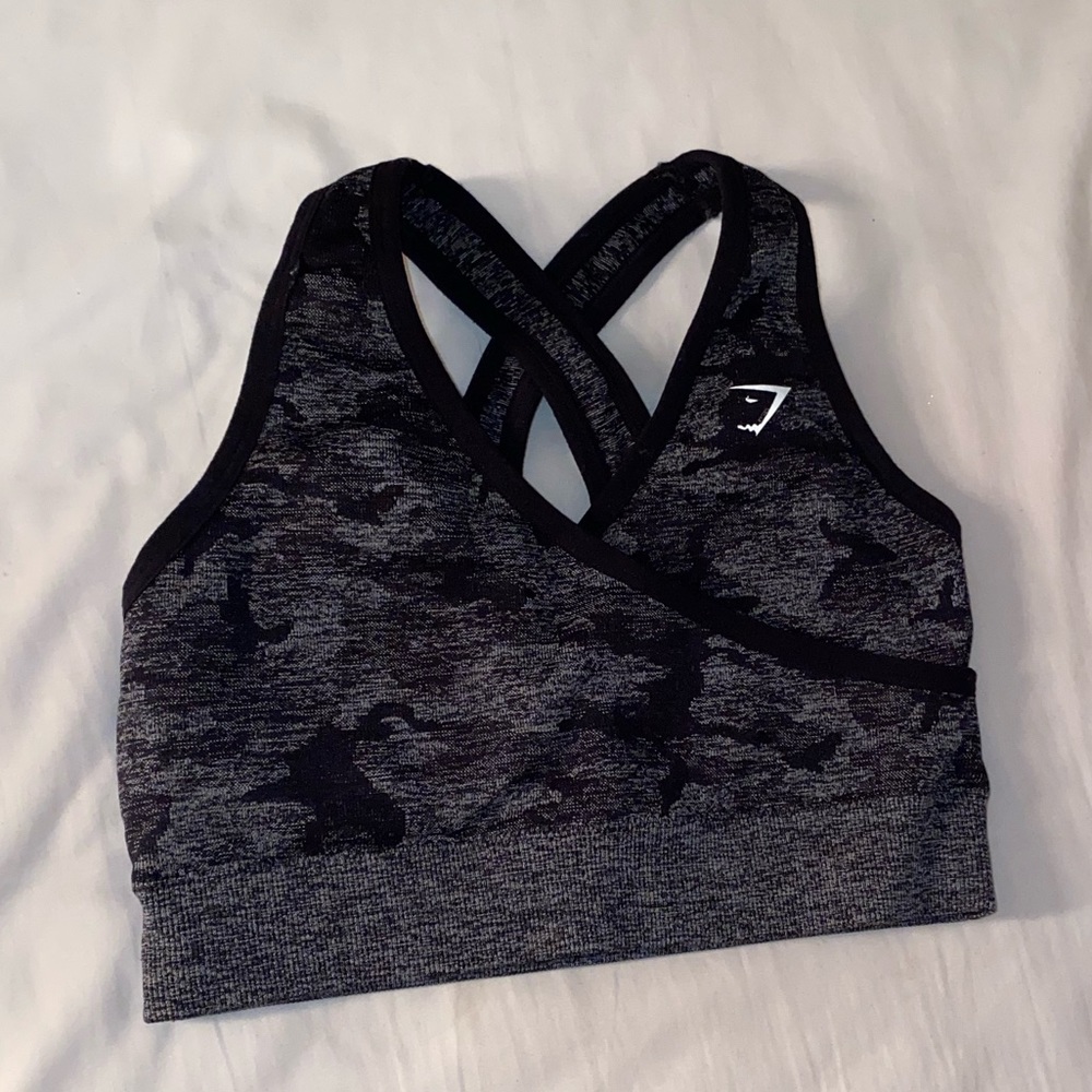 Gymshark adapt camo seamless sports bra